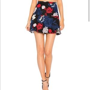 Devlin Baily Floral Embroidered Black Skirt
